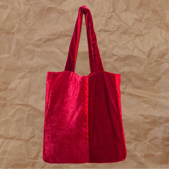 Hand Crafted Bags Handmade Red Velvet Tote Bag Poshmark